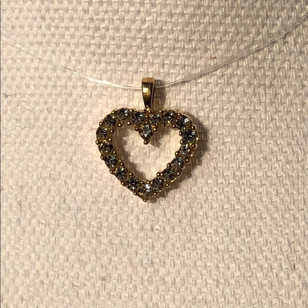 Rhinestone heart pendant